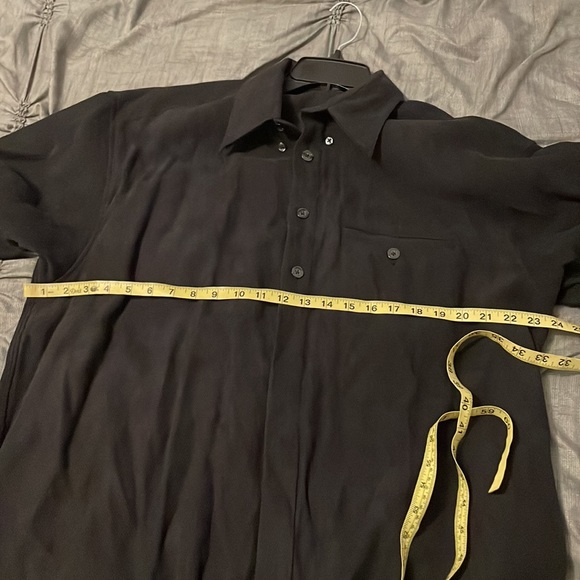 Jack Lipson Heavy Textured Button Down Black shirt SZ XL GUC B1015 - Picture 7 of 8